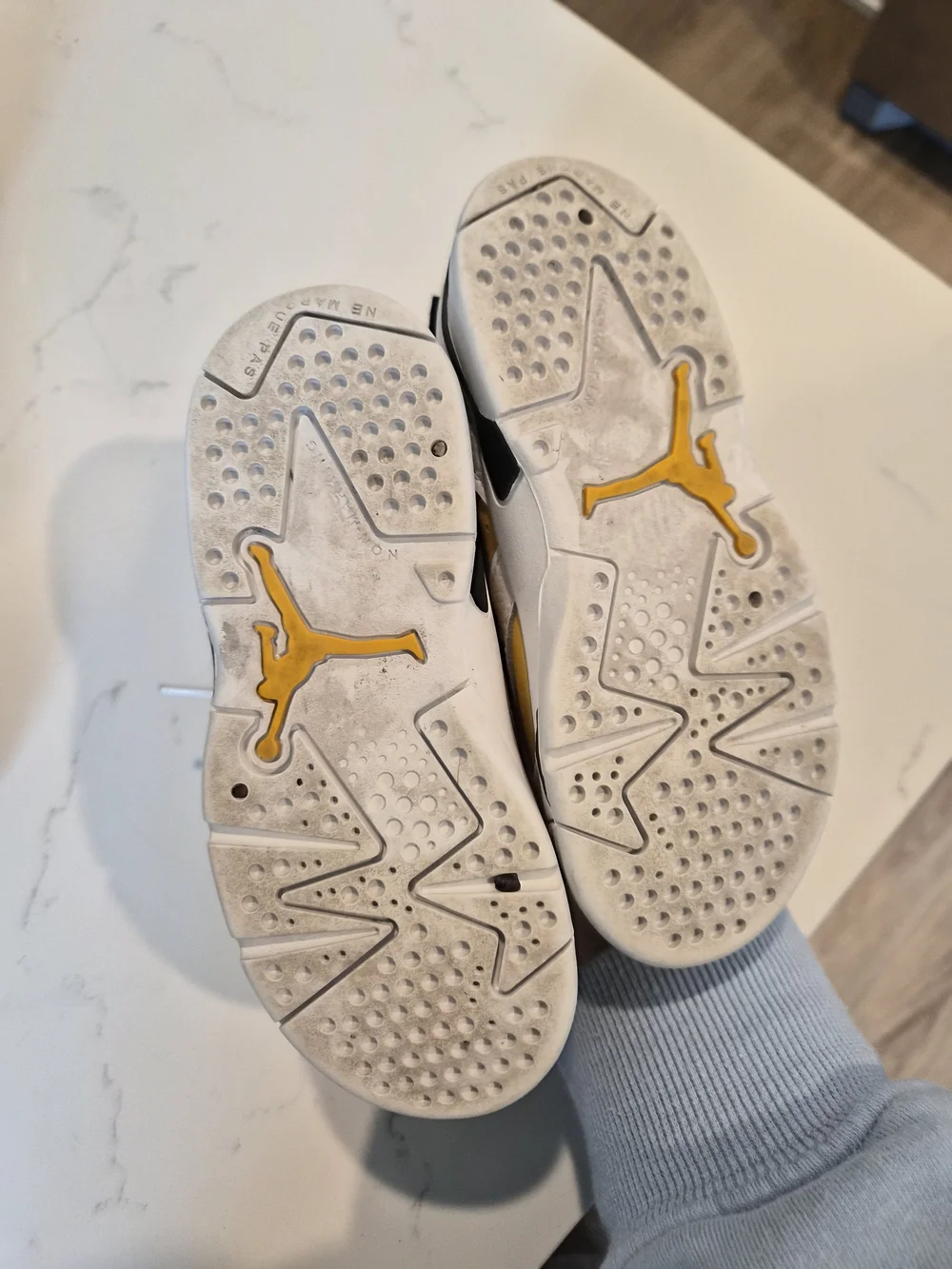 Jordan Kids White, Yellow & Black Sneakers